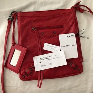 Authentic Balenciaga Agneau Crossbody Bag